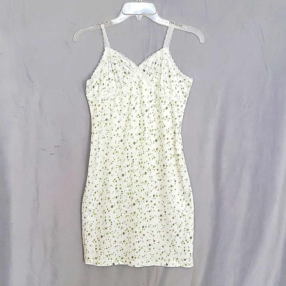 Junior Lace Trim Nightgown Slip Dress, Nightie, Size S for Height 160cm
